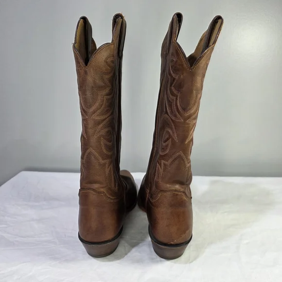Justin Brown Leather Ebroidered Western Bent Rail Cowgirl Boots. 9.5C - Picture 7 of 11